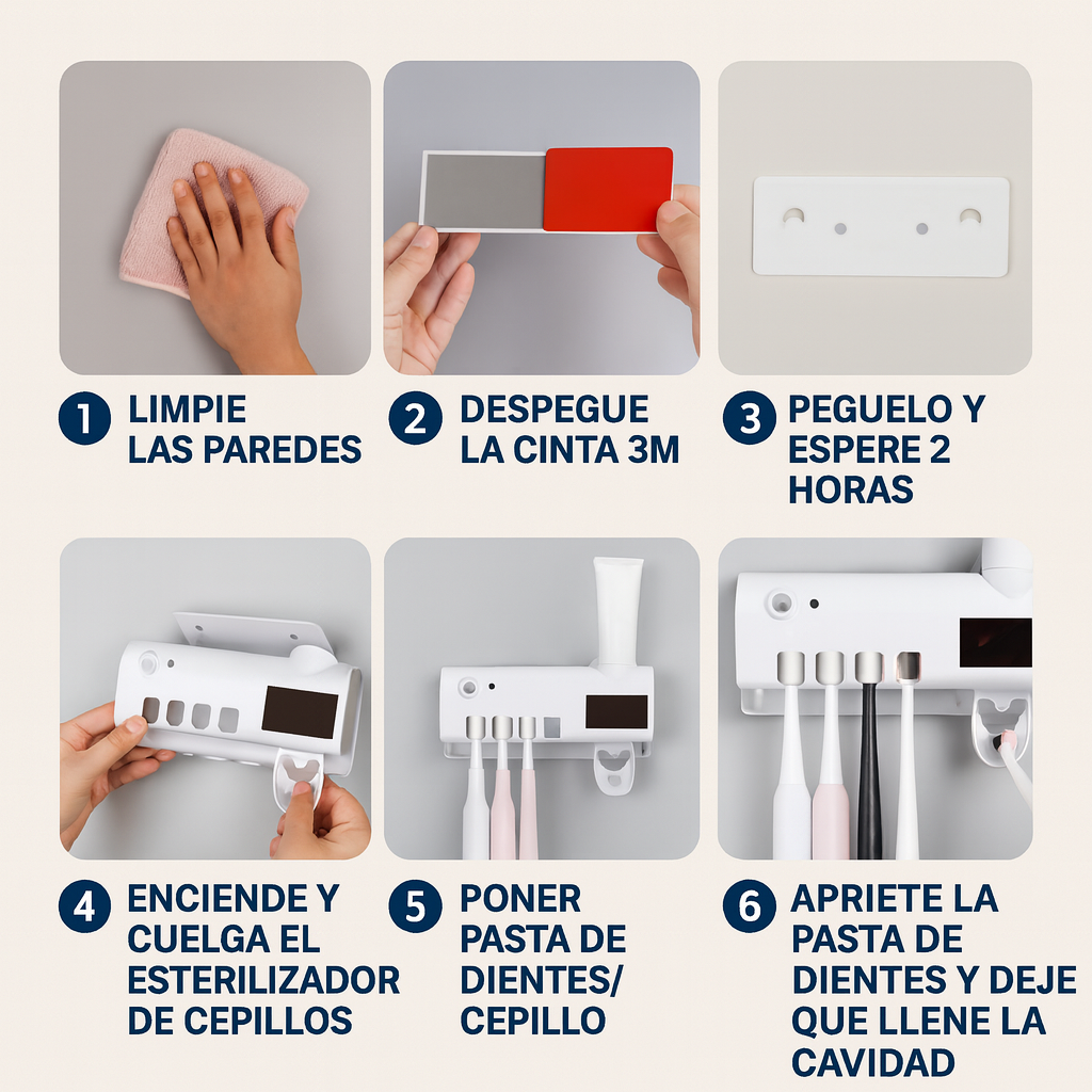 SmileClean Desinfectante de cepillo de dientes UV
